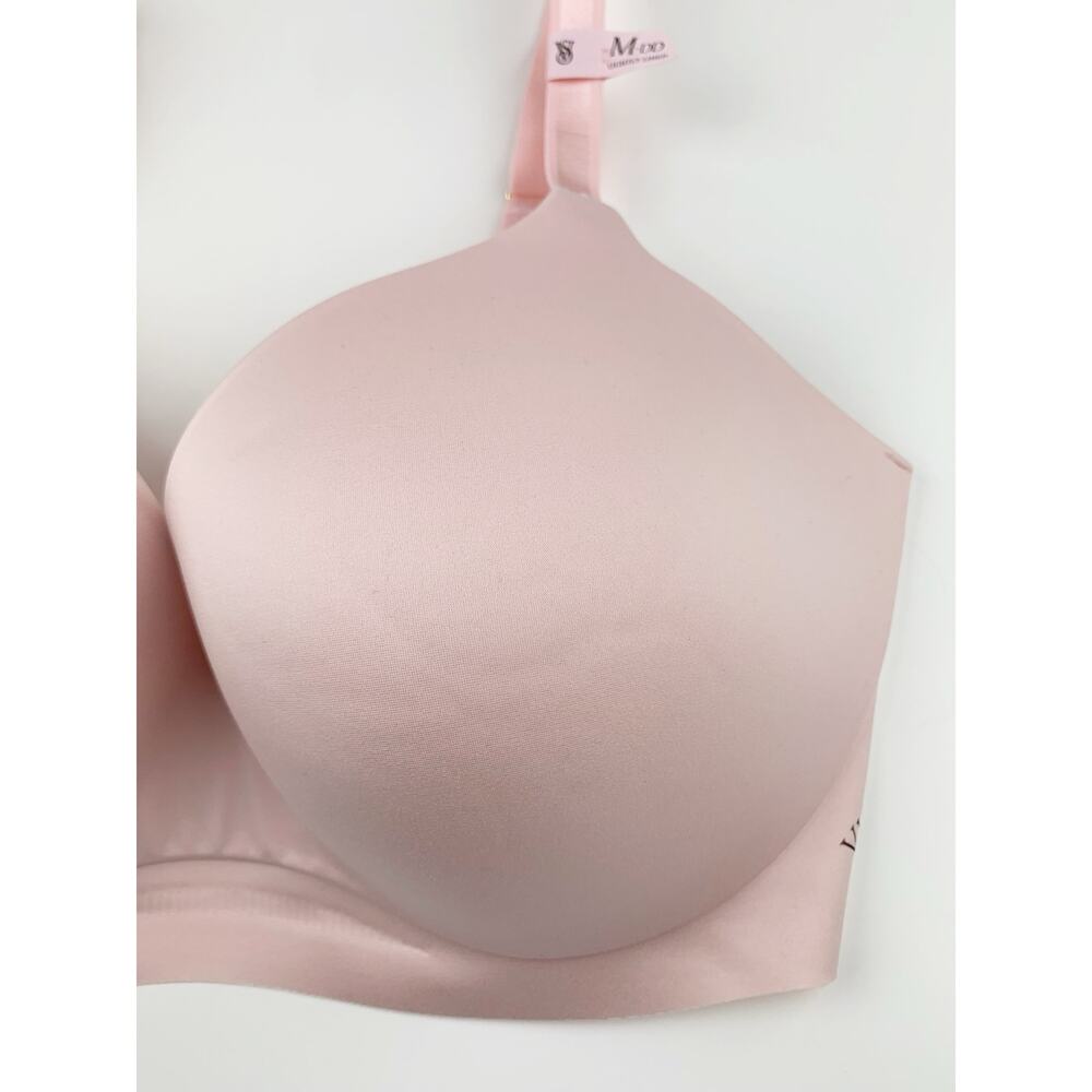 New Victorias Secret Body By Victoria No Wire Plunge Bra Pink M-DD 36DD 38DD - Picture 2 of 11